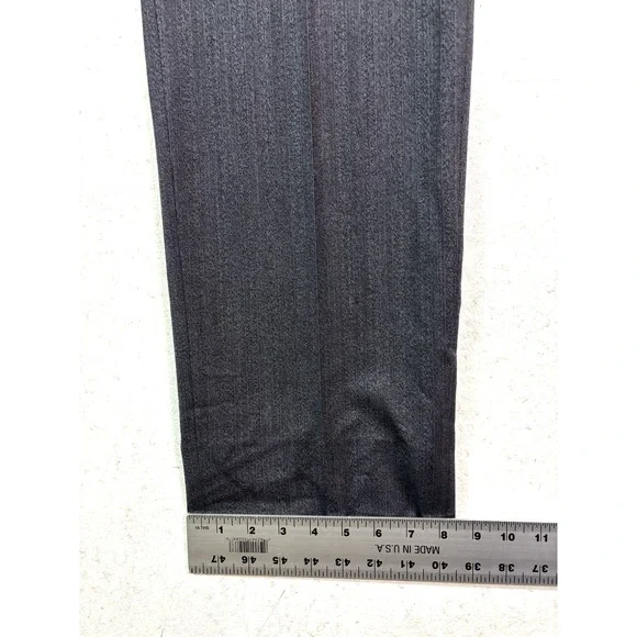 vtg Versace Italy 52 US 36x31 Charcoal Herringbone Stripe Dress Suit Pants Wool